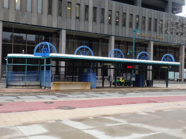Foto: estación del metrotranvía - Buffalo (New York), Estados Unidos