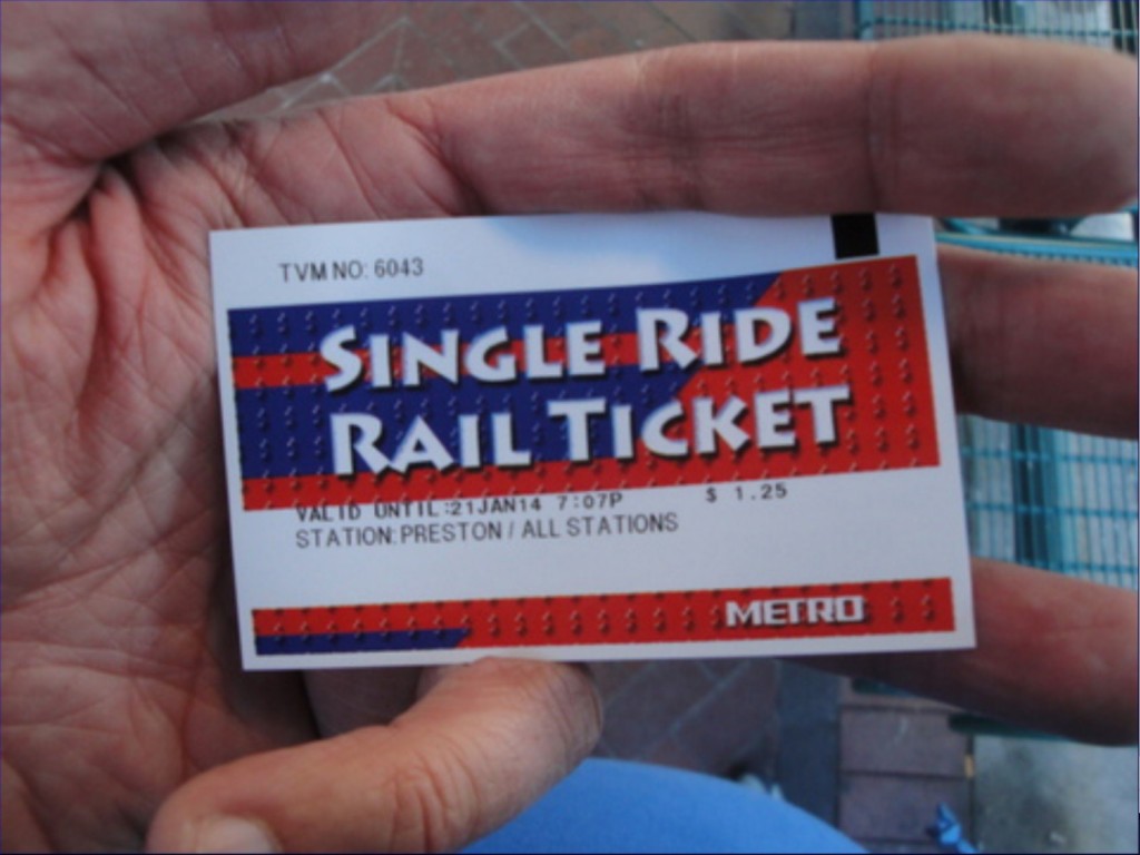 Foto: boleto del metrotranvía de Houston - Houston (Texas), Estados Unidos