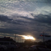 Foto: Amaneciendo justo en un Semaforo - San Salvador