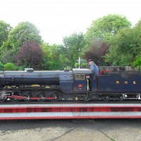 Foto: Una de las locomotoras de vapor. - Hythe