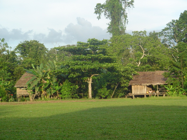 Foto de pueblo amazonico, Perú