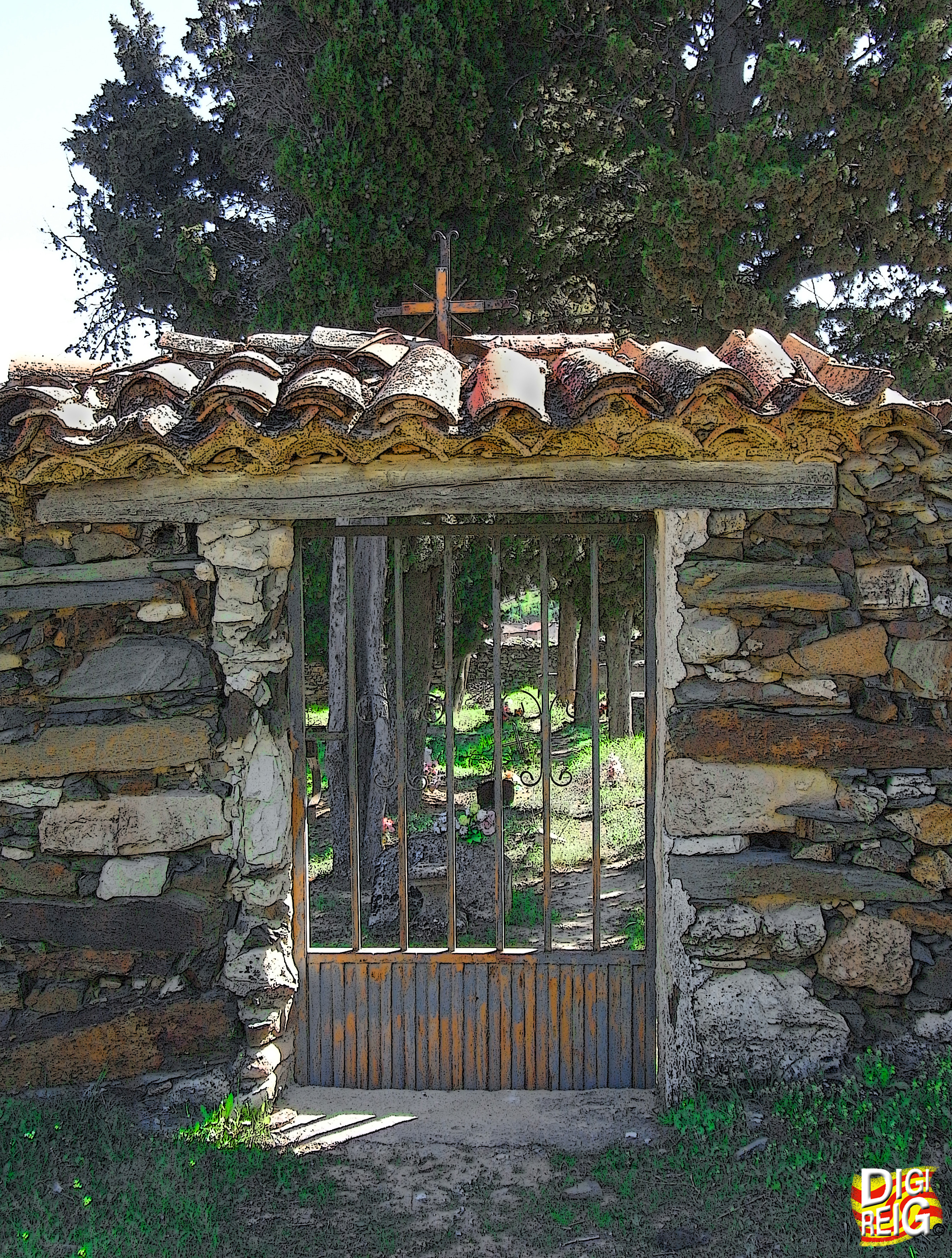 Foto: Entrada del cementerio. - Patones de Arriba (Madrid), España