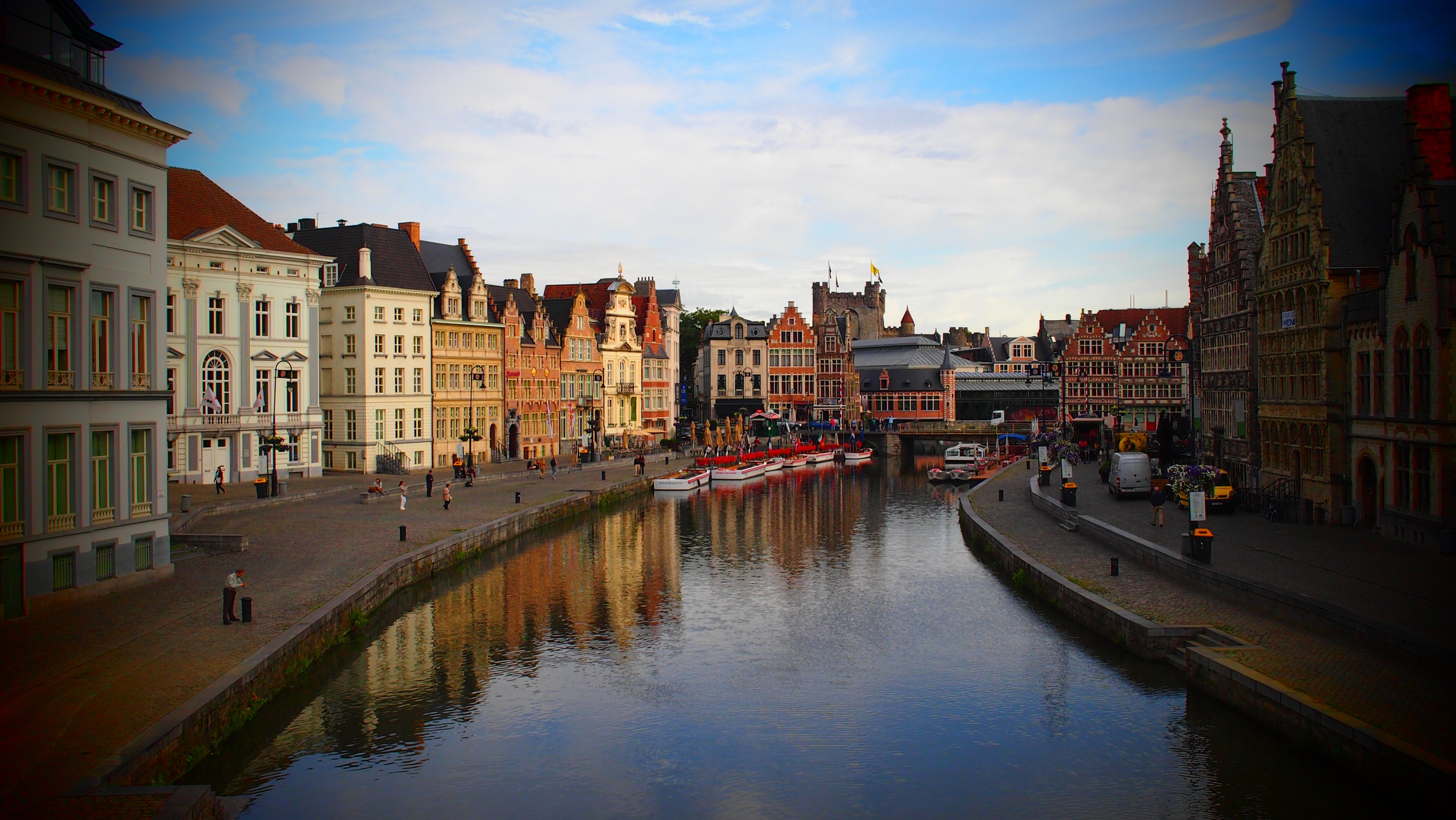 Foto: Vistas del rio Leie - Gante, Bélgica