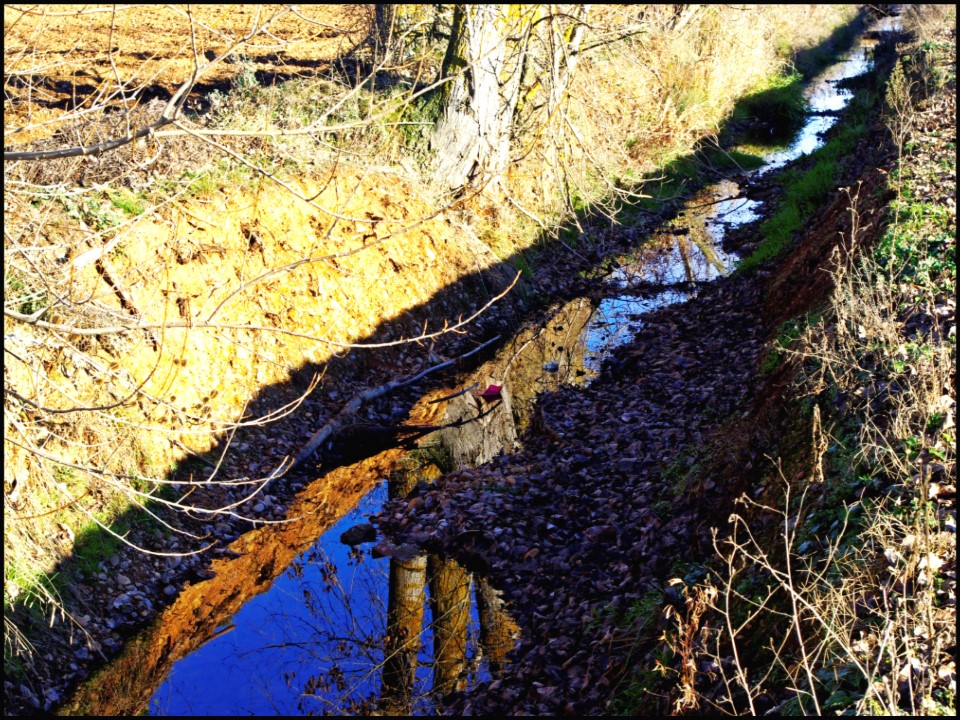 Foto: acequia en Enero - Villar Del Yermo (León), España