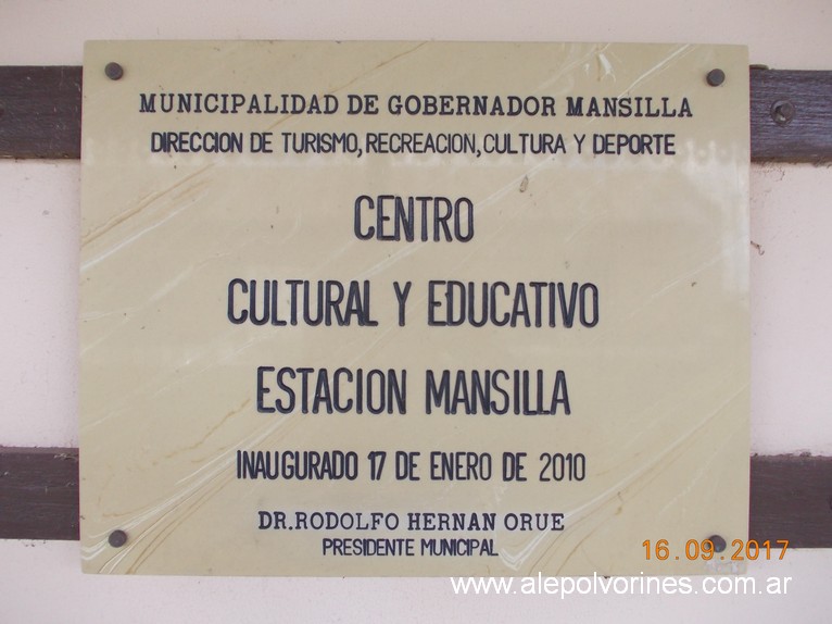 Foto: Estacion Gobernador Mansilla - Gobernador Mansilla (Entre Ríos), Argentina