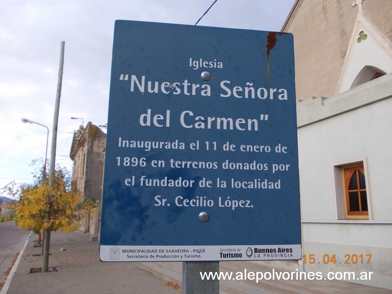 Foto: Iglesia Nuestra Señora del Carmen - Saavedra Pigue (Buenos Aires), Argentina