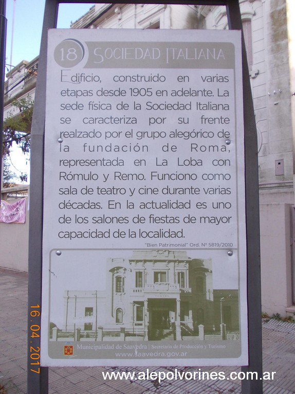 Foto: Sociedad Italiana - Pigue (Buenos Aires), Argentina