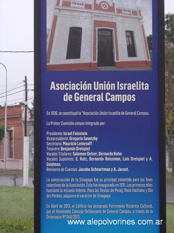 Foto: Asociacion Union Israelita - General Campos (Entre Ríos), Argentina