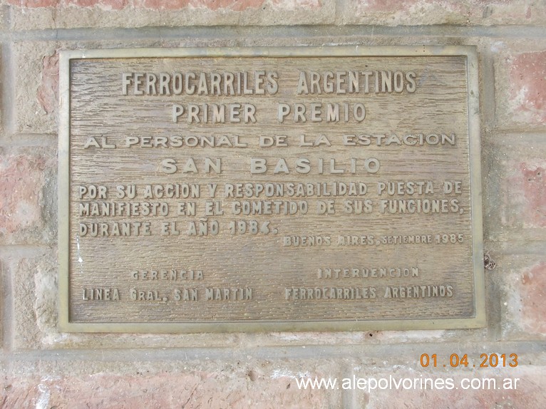 Foto: Estacion San Basilio - San Basilio (Córdoba), Argentina