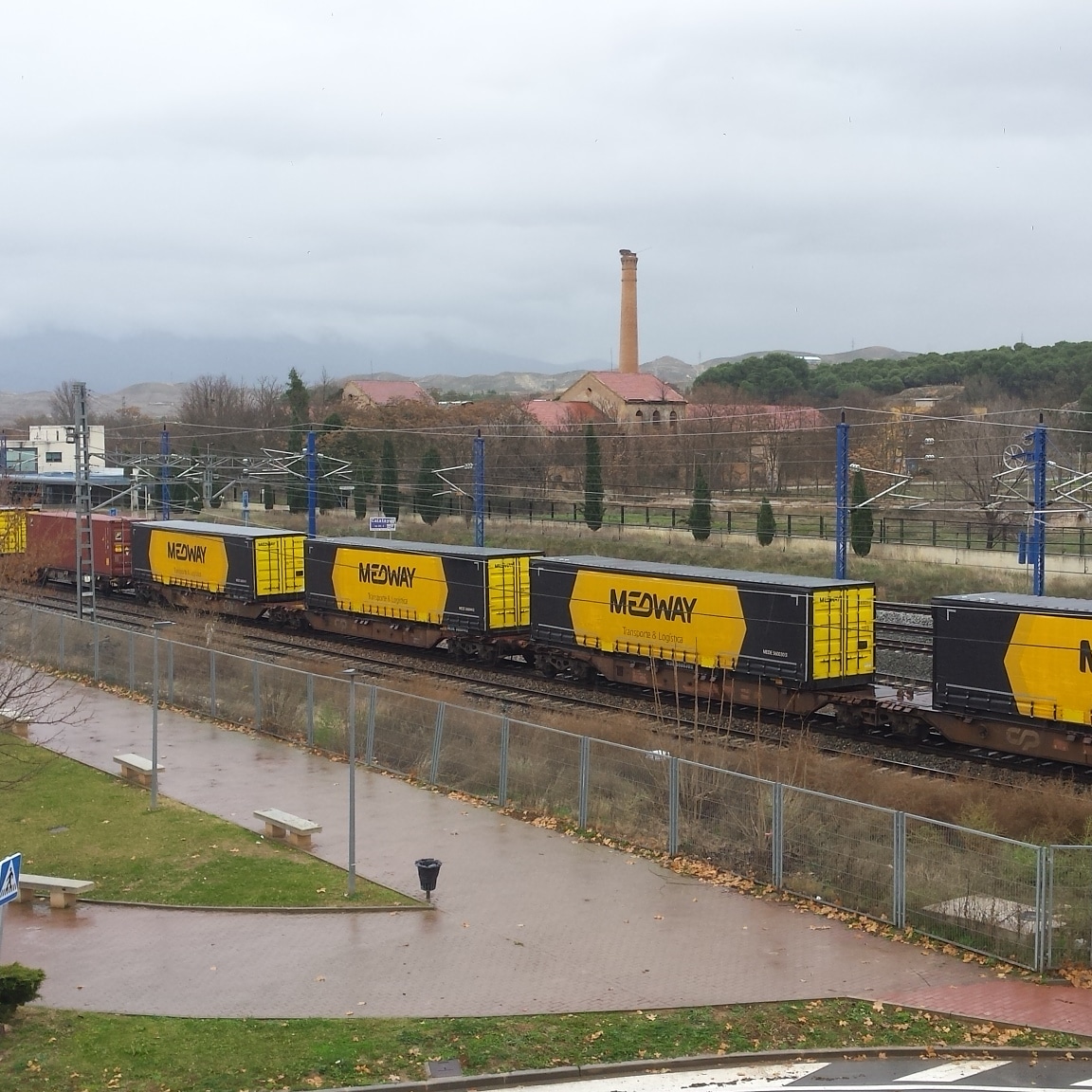 Foto: Tren de contenedores - Calatayud (Zaragoza), España