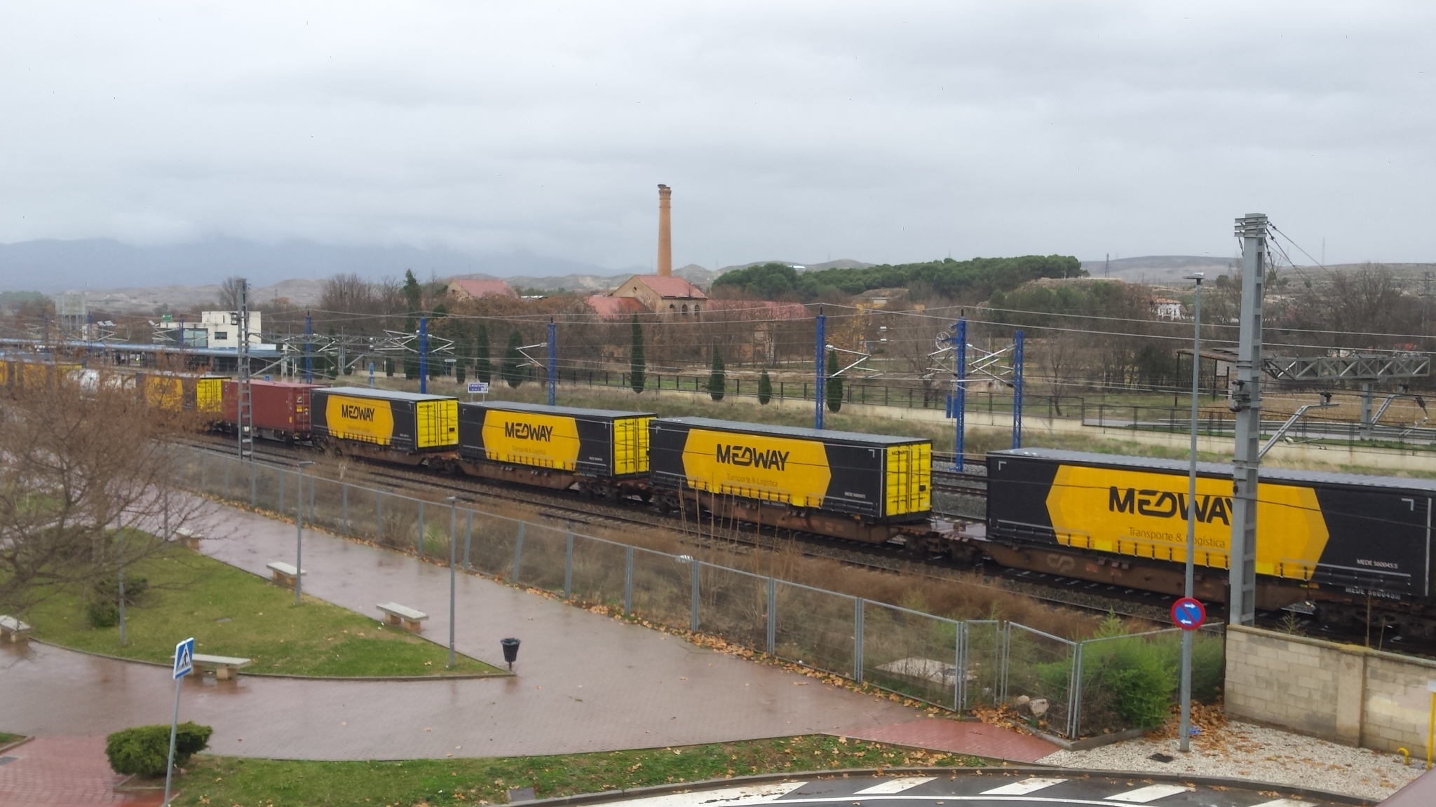 Foto: Tren de contenedores - Calatayud (Zaragoza), España