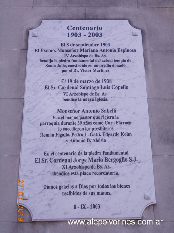 Foto: Caballito - Iglesia Santa Julia - Caballito (Buenos Aires), Argentina