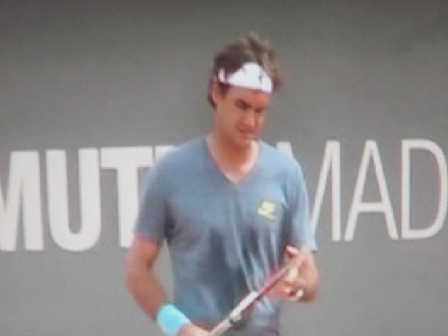 Foto: El tenista suizo Roger Federer entrenando en la Caja Mágica - Madrid (Comunidad de Madrid), España