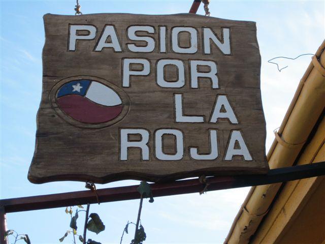 Foto: Cartel de apoyo a la selección - San José de Maipo (Región Metropolitana), Chile