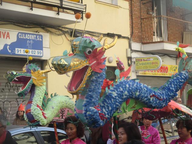Foto: Celebración del año nuevo chino en el barrio de Usera - Madrid (Comunidad de Madrid), España