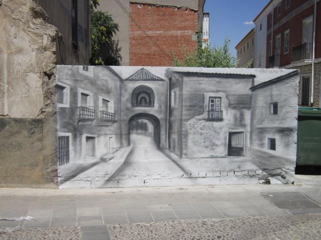 Foto: Pintura mural del Arco de la Villa - Móndejar (Guadalajara), España