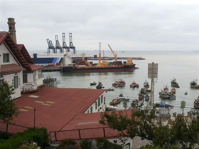 Foto: Vista del puerto de la localidad - San Antonio (Valparaíso), Chile
