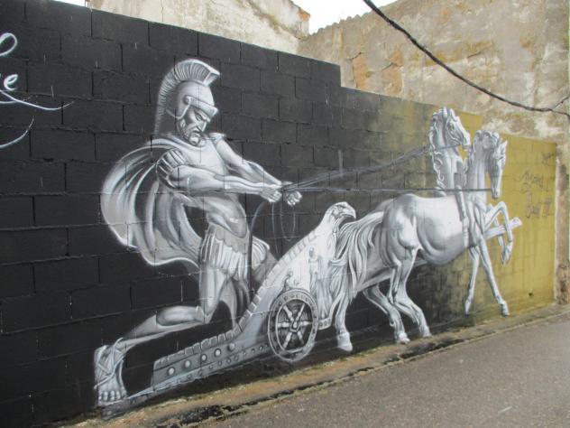 Foto: Mural de temática romana - Driebes (Guadalajara), España