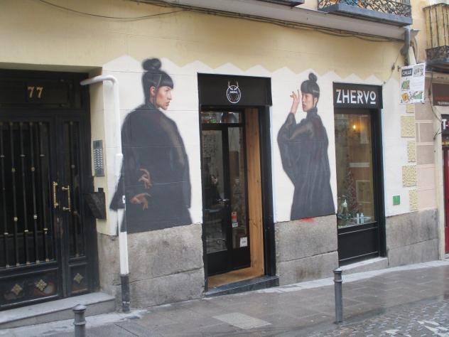 Foto: Murales en una peluquería - Madrid (Comunidad de Madrid), España