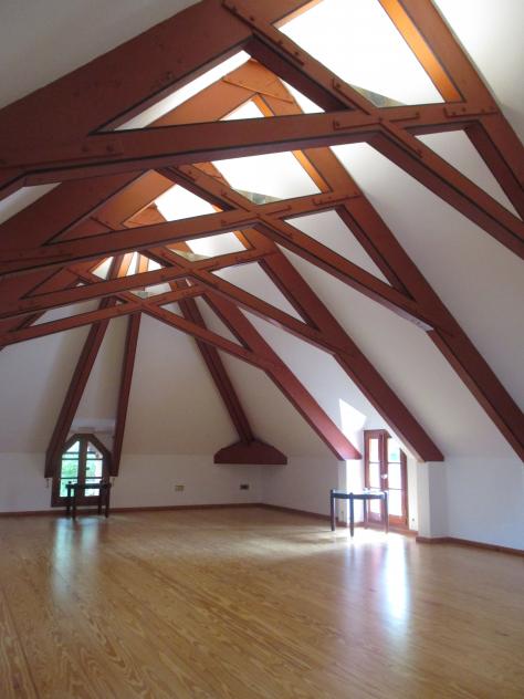 Foto: Estructura del tejado en El Capricho - Comillas (Cantabria), España