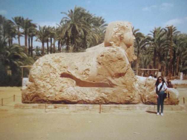 Foto: Perfil de la esfinge de alabastro - Saqqarah (Al Jīzah), Egipto