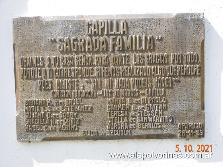 Foto: Capilla Sagrada Familia - Aparicio - Aparicio (Buenos Aires), Argentina