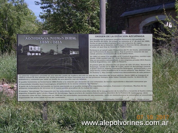 Foto: Estacion Azcuénaga - Azcuenaga (Buenos Aires), Argentina