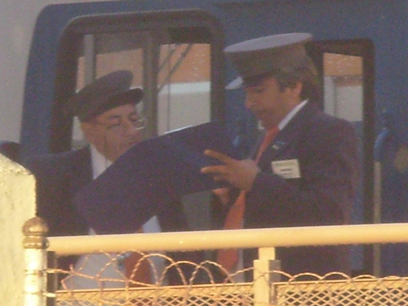 Foto: guardas del Tren de las Sierras; estación Cosquín - Cosquín (Córdoba), Argentina
