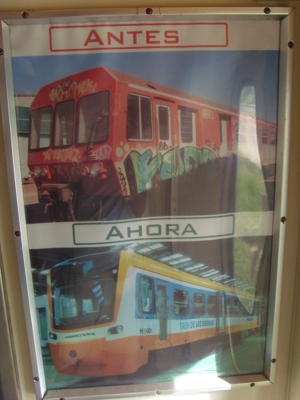 Foto: afiche en el interior del Tren de las Sierras - Tren de las Sierras (Córdoba), Argentina