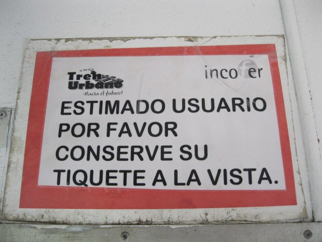 Foto: tren local - San José, Costa Rica