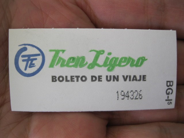 Foto: boleto del Tren Ligero de Xochimilco - México (The Federal District), México