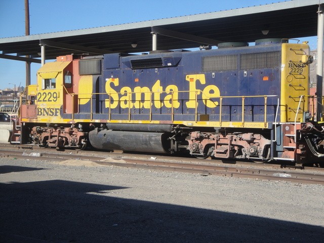 Foto: locomotora del Burlington Northern & Santa Fe, antes del Atchison, Topeka & Santa Fe - El Paso (Texas), Estados Unidos