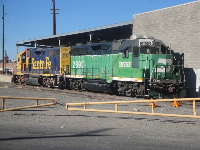 Foto: locomotoras del Burlington Northern & Santa Fe - El Paso (Texas), Estados Unidos