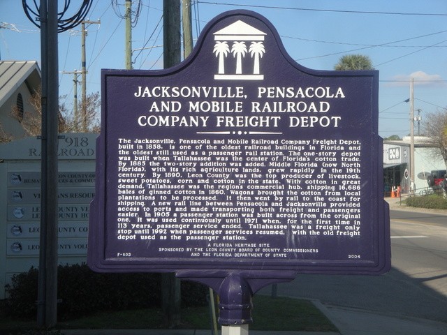 Foto: cartel histórico de la estación - Tallahassee (Florida), Estados Unidos