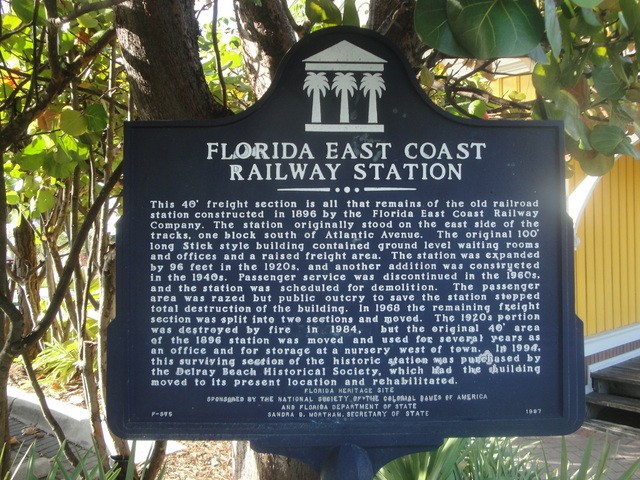 Foto: referencia histórica de la estación del FC Florida East Coast - Delray Beach (Florida), Estados Unidos