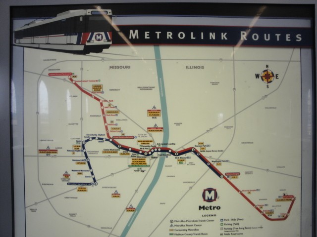 Foto: red del metrotranvía Metrolink - Saint Louis (Missouri), Estados Unidos