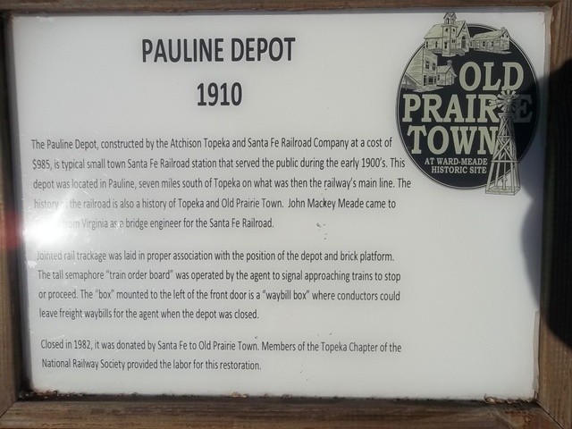 Foto: estación Pauline, en Old Prairie Town - Topeka (Kansas), Estados Unidos