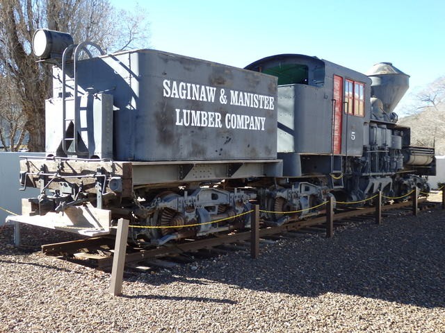 Foto: locomotora y ténder de una antigua compañía maderera - Williams (Arizona), Estados Unidos