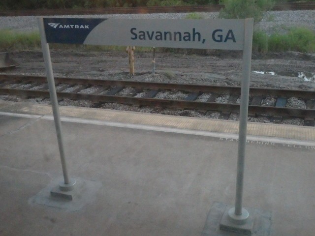 Foto: nomenclador de la estación - Savannah (Georgia), Estados Unidos