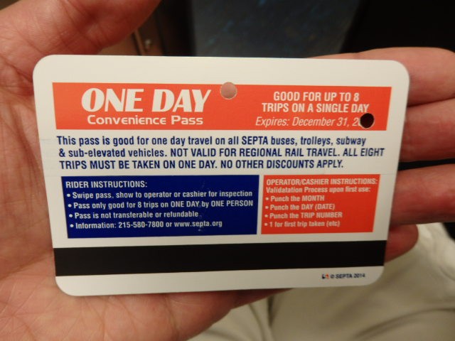 Foto: pase diario de transporte - Philadelphia (Pennsylvania), Estados Unidos