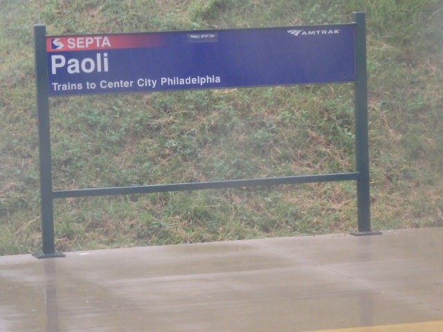 Foto: nomenclador de la estación Paoli - Paoli (Pennsylvania), Estados Unidos