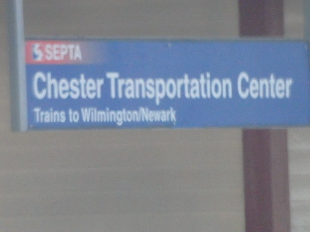 Foto: nomenclador de la estación - Chester (Pennsylvania), Estados Unidos