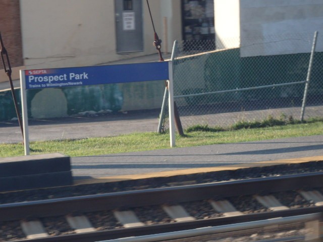 Foto: nomenclador de la estación - Prospect Park (Pennsylvania), Estados Unidos