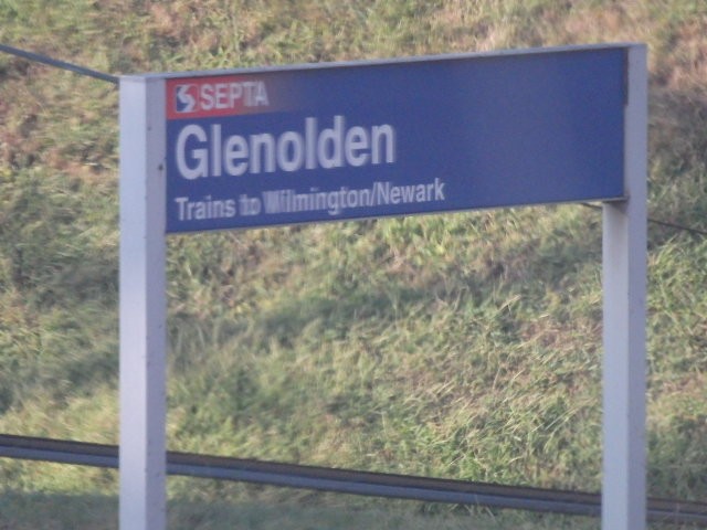 Foto: nomenclador de la estación - Glenolden (Pennsylvania), Estados Unidos