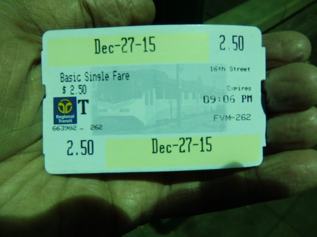 Foto: boleto de metrotranvía - Sacramento (California), Estados Unidos