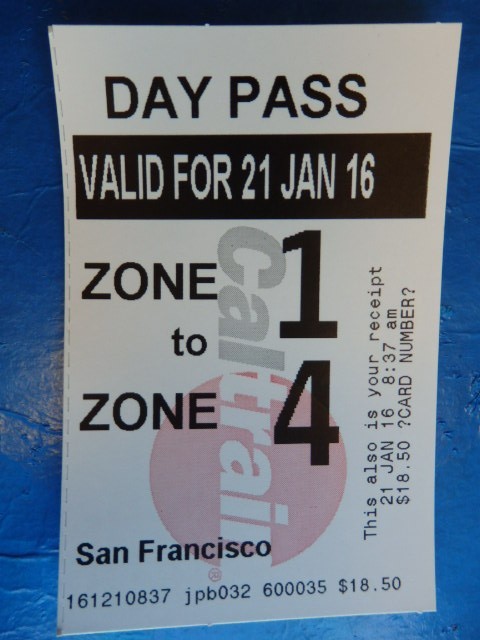 Foto: pase diario del tren regional Caltrain - San Francisco (California), Estados Unidos