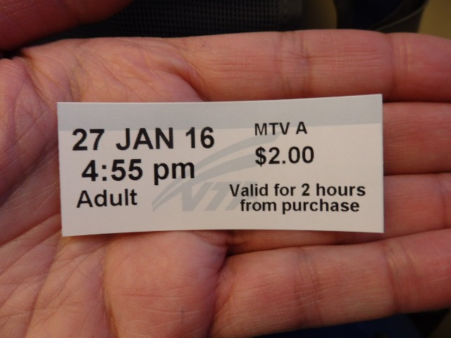 Foto: boleto de metrotranvía - Mountain View (California), Estados Unidos