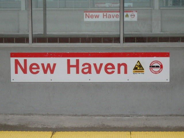 Foto: nomenclador de la estación - New Haven (Connecticut), Estados Unidos