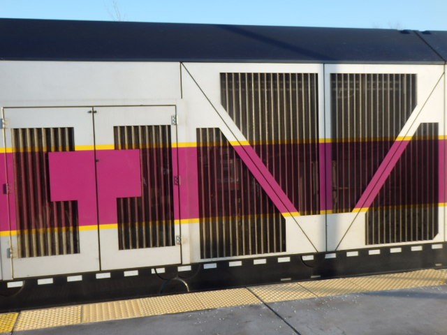 Foto: locomotora de MBTA, detalle - Kingston (Massachusetts), Estados Unidos
