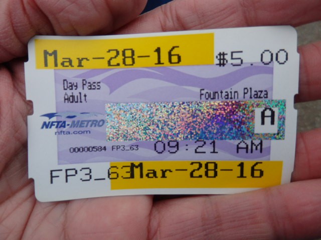 Foto: boleto de metrotranvía y colectivos - Buffalo (New York), Estados Unidos